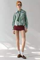 WMWM Green Check Layered Button-Down Shirt