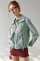 WMWM Green Check Layered Button-Down Shirt