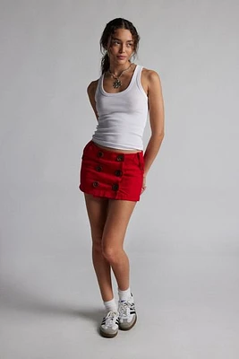 Kimchi Blue Leigh Button Up Micro Mini Skirt