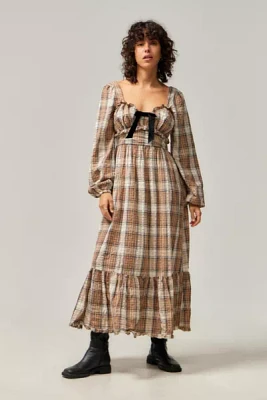 Kimchi Blue Wanda Check Midi Dress