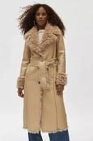 Silence + Noise Faux Leather Trench Coat