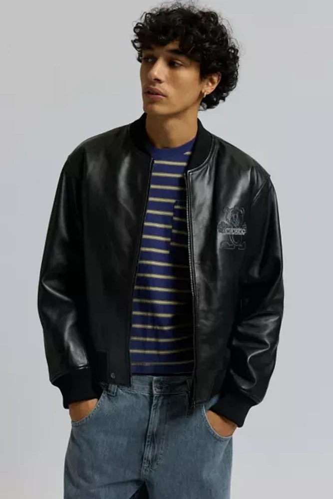 ICEBERG Leather Bomber Jacket