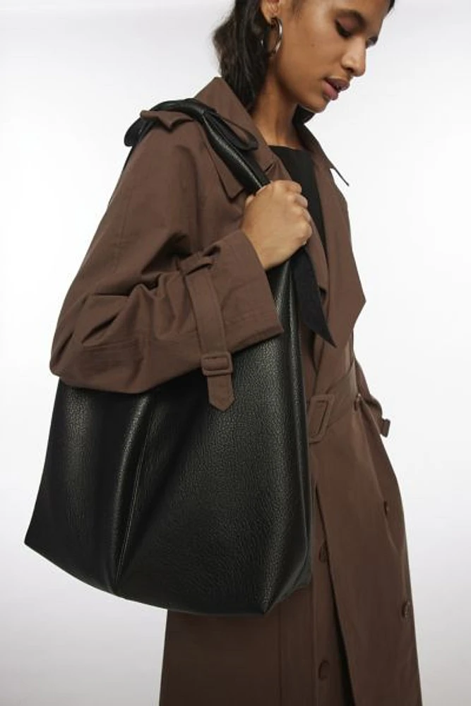 Kimchi Blue Bow Faux Leather Hobo Bag