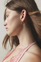14k Gold Plated Heart Hoop Earring