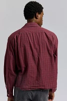 ReMADE By UO Overdyed Wash Check Cropped Shirt