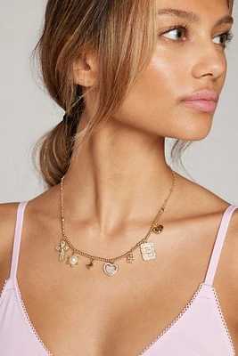 Ball Bead Charm Necklace