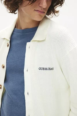 GUESS JEANS Embroidered Long Sleeve Polo Shirt