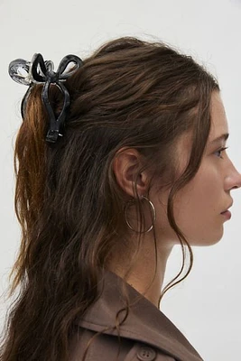 Resin Draped Bow Claw Clip