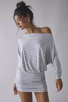 Silence + Noise Destin Dolman Off-The-Shoulder Mini Dress