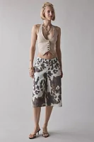 Silence + Noise Esme Cropped Denim Halter Vest Top