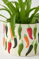 Chili Pepper Icon Ceramic Planter