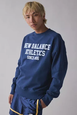 New Balance Varsity Logo French Terry Crew Neck Sweatshirt