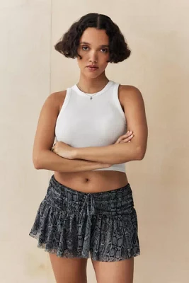 UO Bel Snake Print Flippy Skort