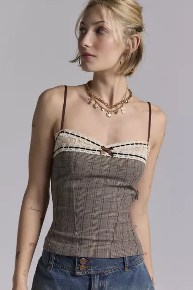 Kimchi Blue Lexi Lace Trim + Bow Detail Cami