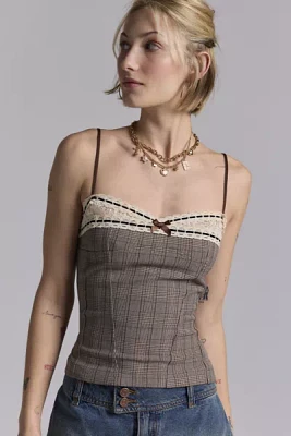 Kimchi Blue Lexi Lace Trim + Bow Detail Cami