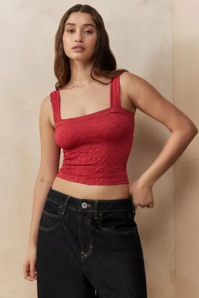 Out From Under Square Neck Tapestry Cami Top