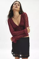 Kimchi Blue Arabella Button Front Lace Top