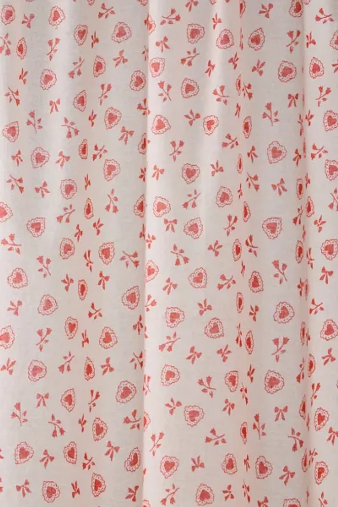 Sweetheart Ditsy Patterned Shower Curtain