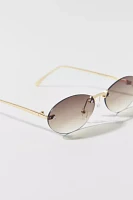 Rimless Micro Oval Sunglasses