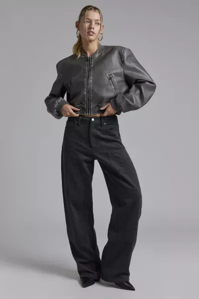 AFRM Brianna Tweed High-Waisted Barrel Pant