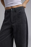 AFRM Brianna Tweed High-Waisted Barrel Pant