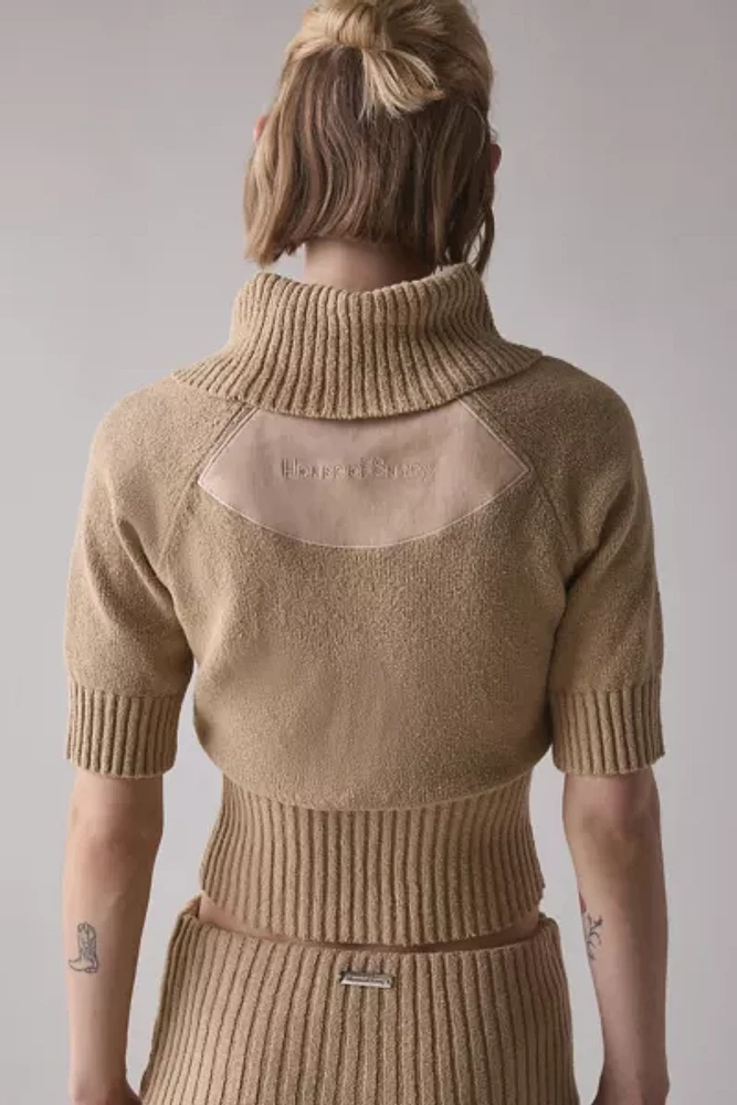 House Of Sunny Courtney Towelling Rollneck Sweater