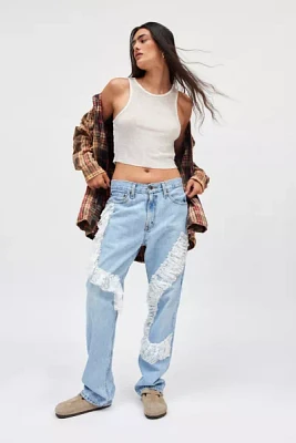 ReMADE By UO Lace Ruffle Applique Jean