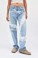 ReMADE By UO Lace Ruffle Applique Jean