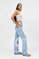 ReMADE By UO Lace Ruffle Applique Jean