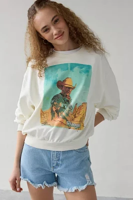Wrangler Cowboy Graphic Oversized Crew Neck Pullover