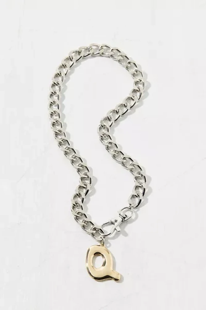 Initial Chunky Chain Necklace
