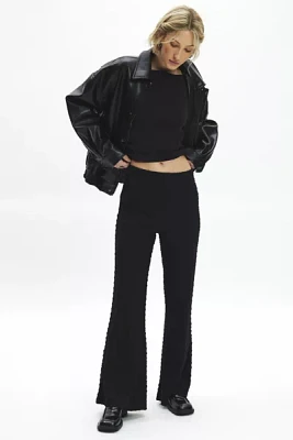 Another Girl Textured Low Rise Flare Pant
