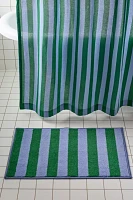 Awning Stripe Plush Printed Bath Mat
