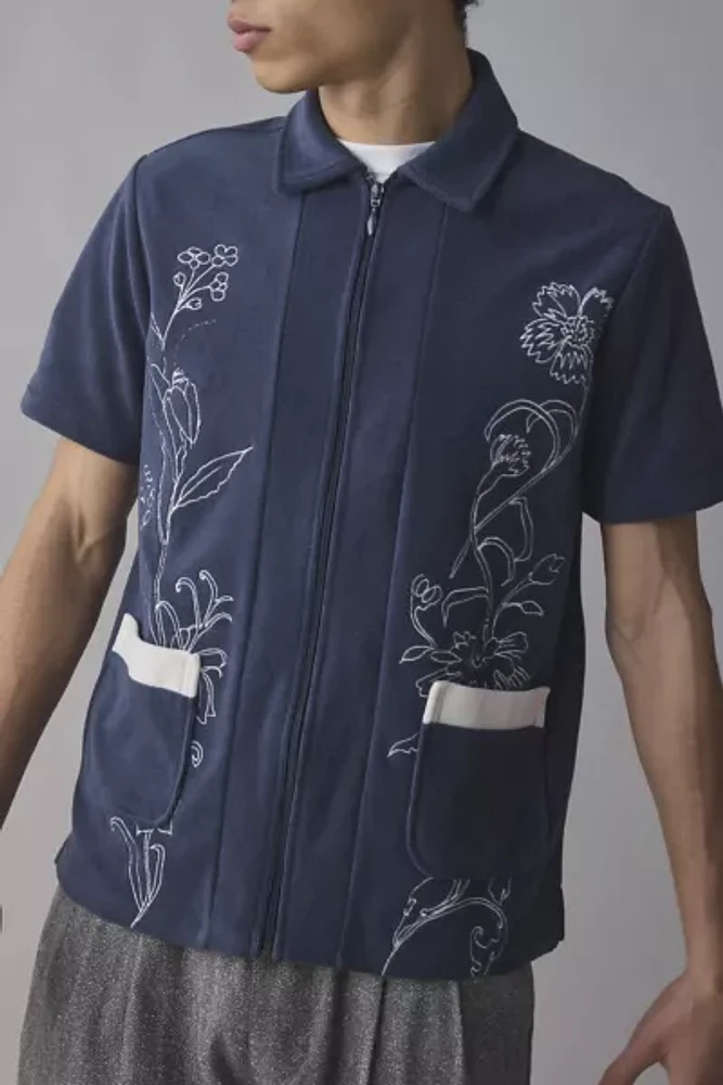 Dark Seas Jethro Embroidered Woven Shirt