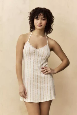 Out From Under Pointelle Halter Slip Dress