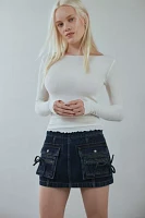 BDG Ranger Cargo Denim Micro Mini Skirt
