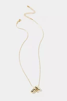 14k Gold Plated Bubble Initial Charm Necklace