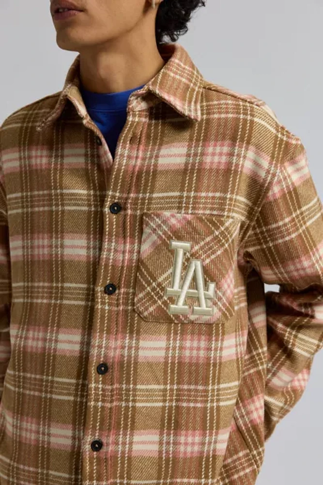Pro Standard MLB Los Angeles Dodgers Long Sleeve Flannel Shirt