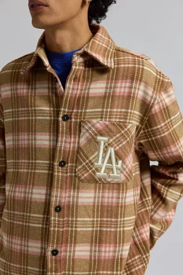 Pro Standard MLB Los Angeles Dodgers Long Sleeve Flannel Shirt