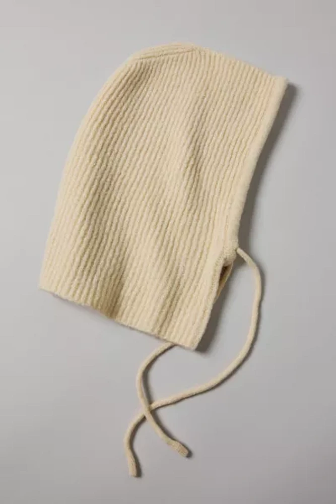 Ribbed Knit Hooded Balaclava