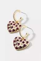 Heart Gem Hoop Earring