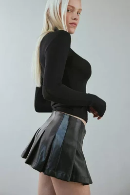 BDG Study Buddy Faux Leather Mini Skort