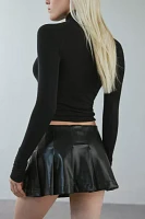 BDG Study Buddy Faux Leather Mini Skort