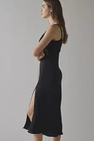 Kimchi Blue Liz Lace Trim Satin Slip Midi Dress