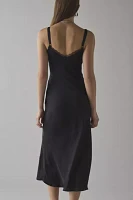 Kimchi Blue Liz Lace Trim Satin Slip Midi Dress