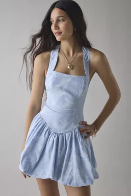 Kimchi Blue Casey Halter Bubble Hem Mini Dress