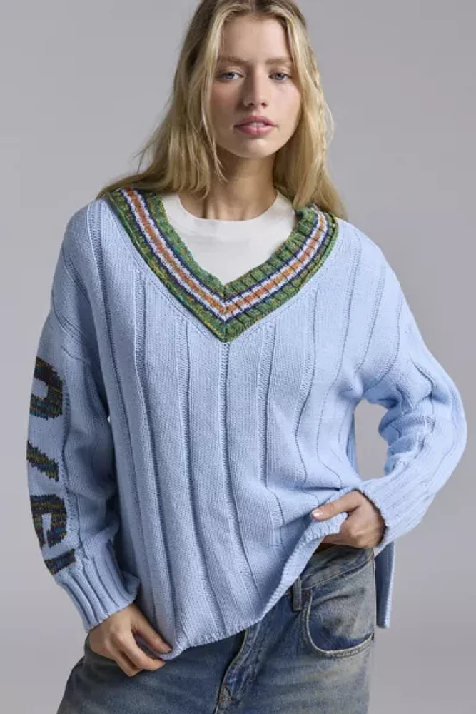 BDG Brooks Cricket V-Neck Pullover Sweater