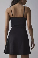 Puma Ribbed Knit Flared Mini Dress