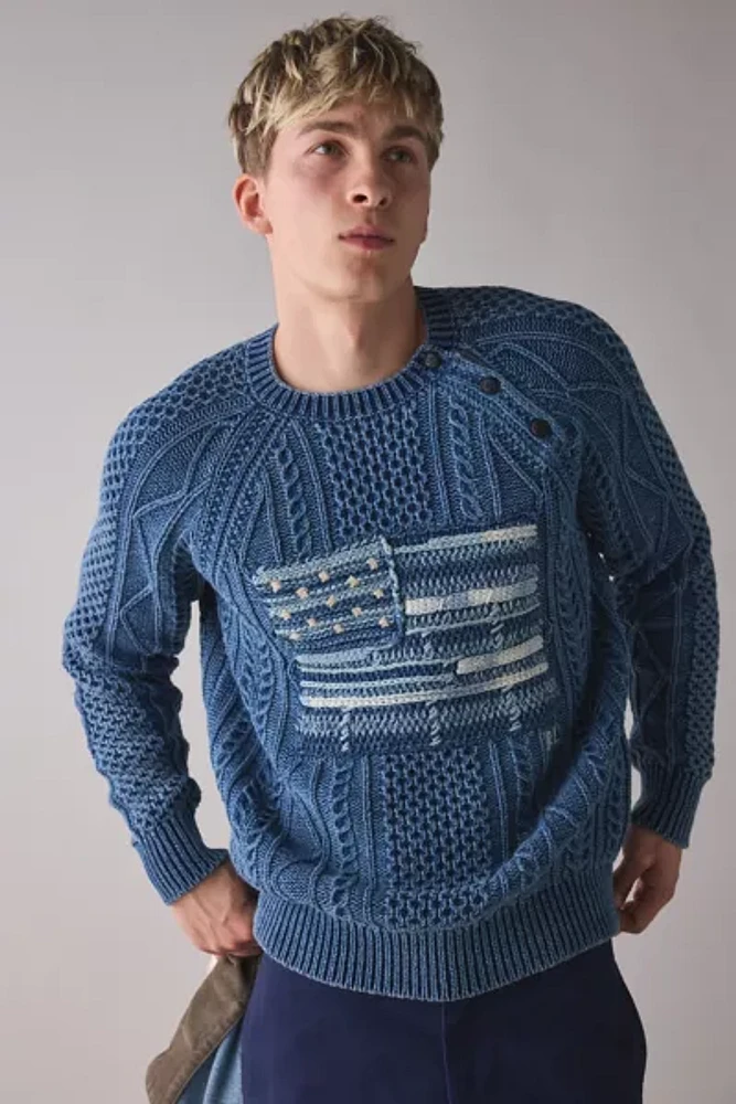 Polo Ralph Lauren Flag Knit Crew Neck Sweater