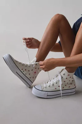 Converse Women's Chuck Taylor All Star Embroidered Strawberries Lift Platform Sneaker